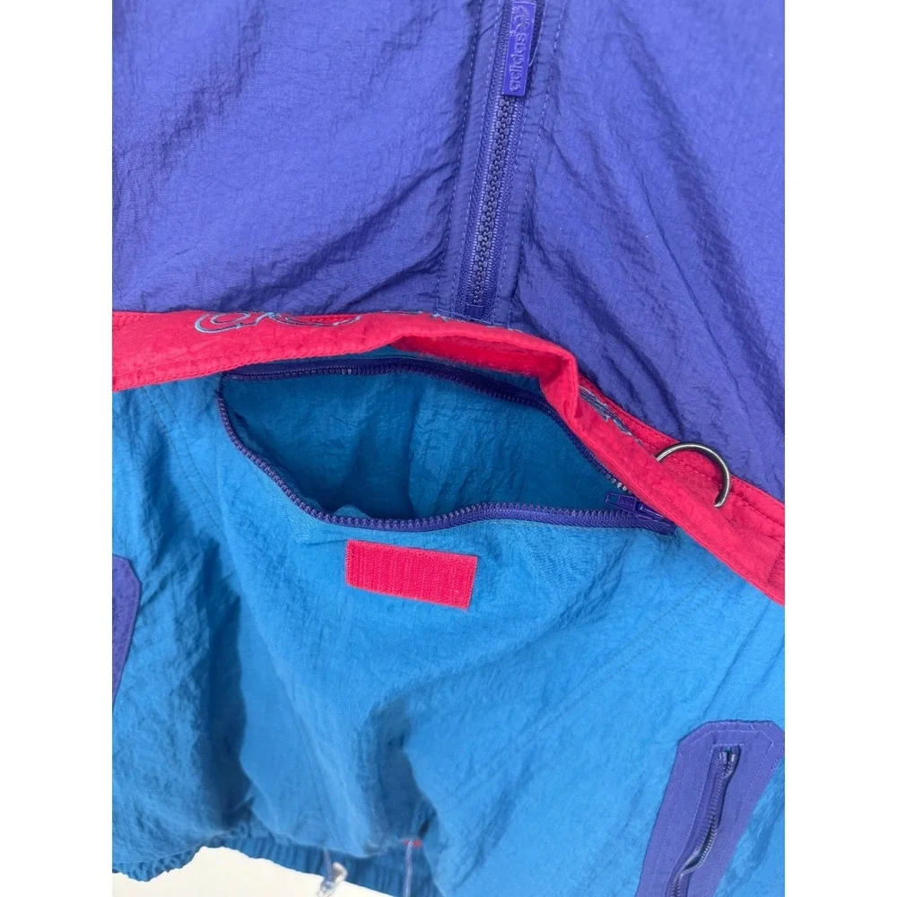 Vintage 90s Adidas Colorblock Puffer Jacket Windbreaker Ski Size S Street‎ Retro